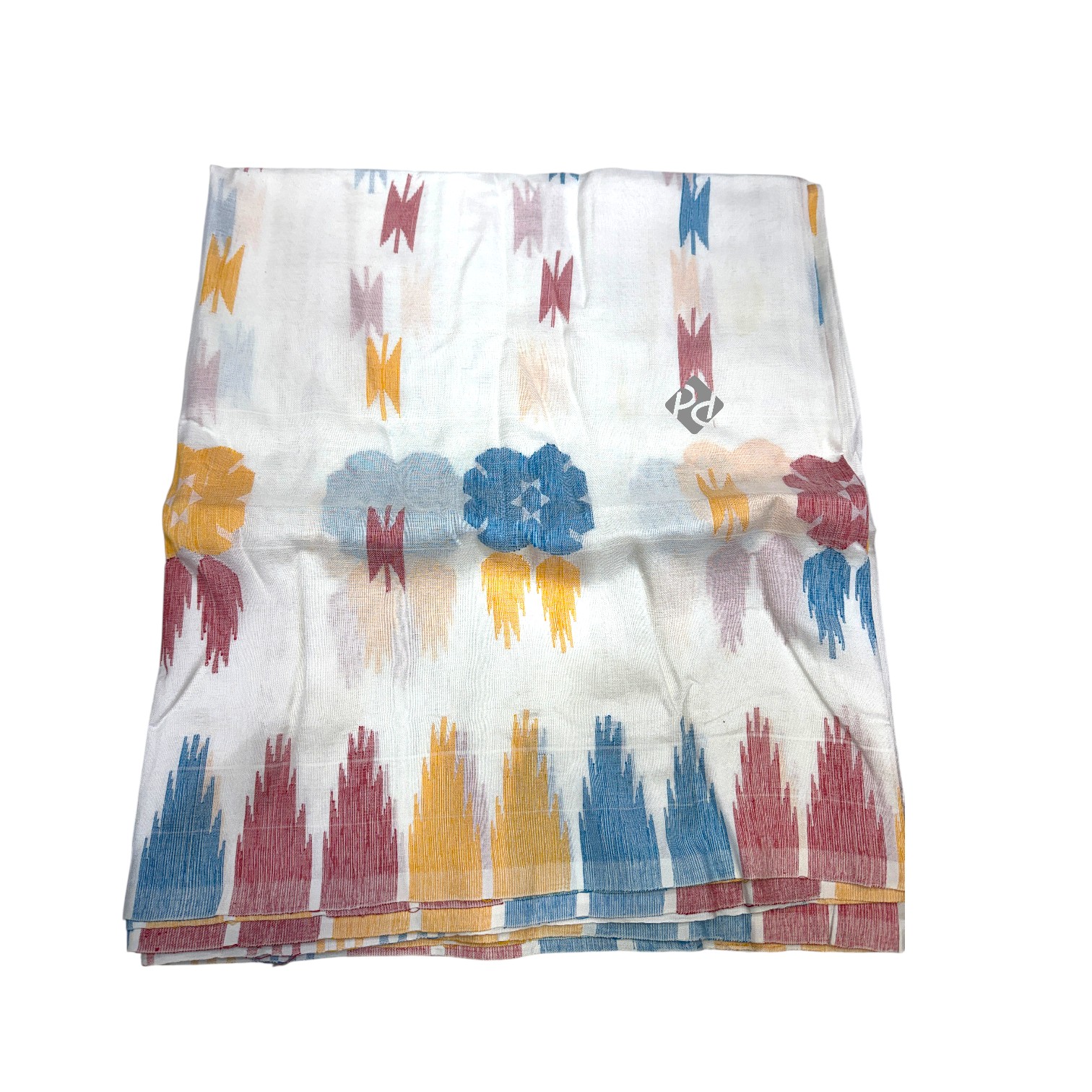 White-Multi Color Gurash Saree