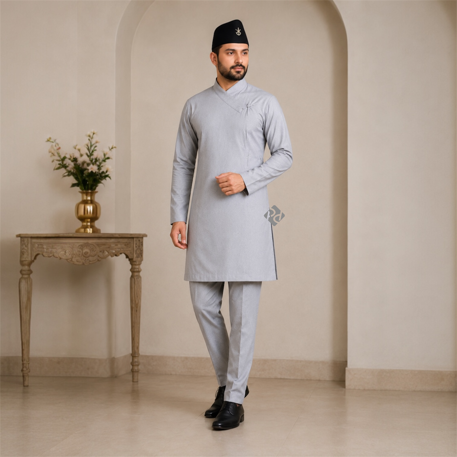 Classic Cotton Grey Daura Suruwal