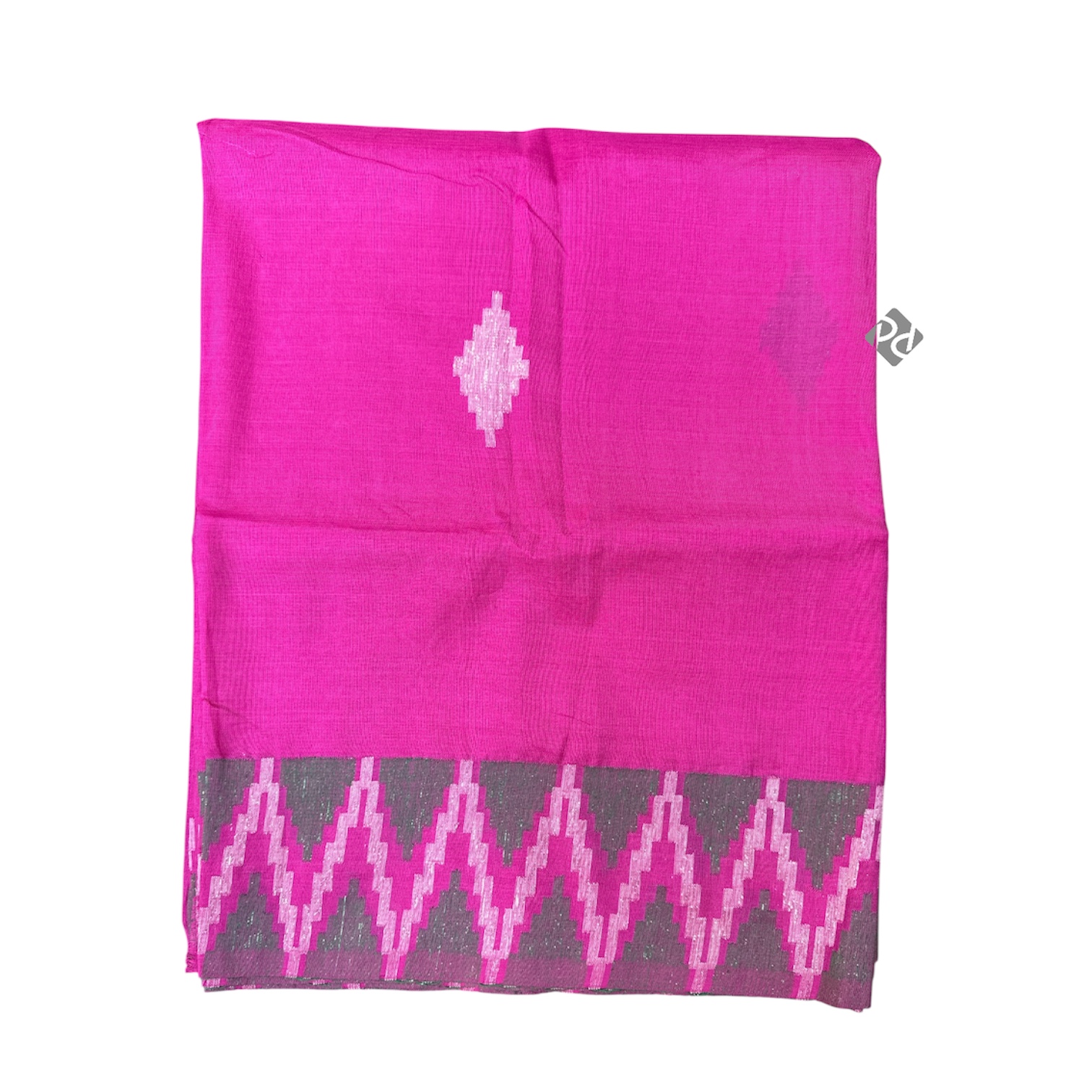 Pink Broder Silk Saree